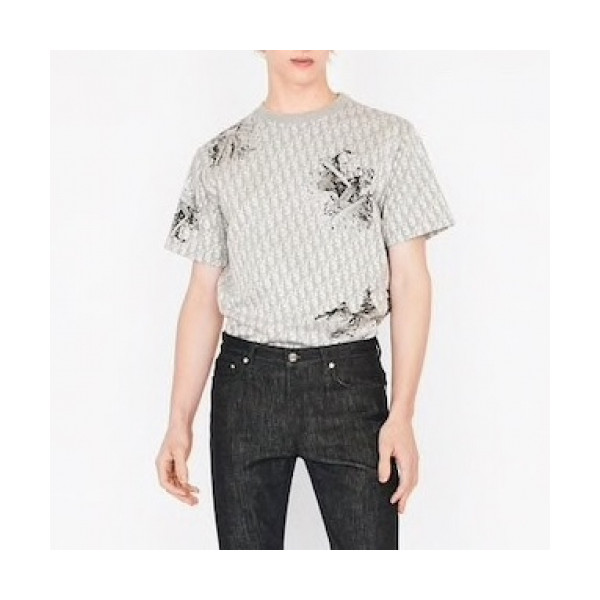 ✨[디올]Dior 2020 Mm/Wm Logo Cotton Short Sleeved Tshirts - 디올 2020 남/녀 로고 코튼 반팔티 Dio0616x.Size(xs - xl).그레이