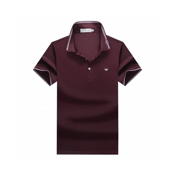 ✨[디올]Dior 2020 Mens Business Short Sleeved Polo Tshirts - 디올 2020 남성 비지니스 폴로 코튼 반팔티 Dio0652x.Size(m - 3xl).버건디