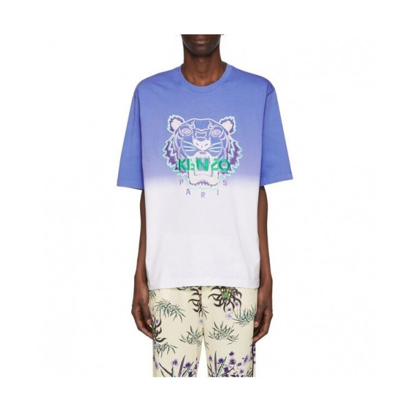 ✨[겐조]Kenzo 2020 Mm/Wm Tiger Cotton Short Sleeved Tshirts - 겐조 2020 남/녀 타이거 캐쥬얼 코튼 반팔티 Ken0109x.Size(m - 2xl).블루