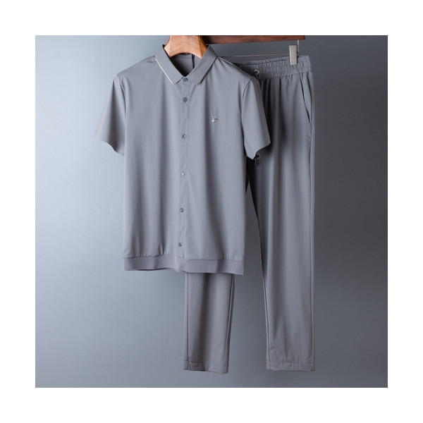 ✨[디올]Dior 2020 Mens Casual Training Short Sleeved Clothes&Pants - 디올 2020 남성 캐쥬얼 반팔 트레이닝복&팬츠 Dio0669x.Size(m - 3xl).그레이