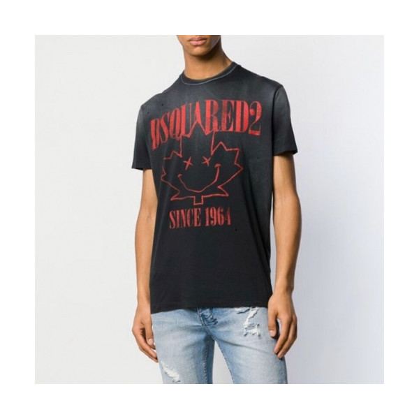 ✨[디스퀘어드]Dsquared2 2020 Mens Logo Crew-neck Short Sleeved Tshirts - 디스퀘어드2 2020 남성 로고 크루넥 반팔티 Dsq0042x.Size(s - xl).블랙