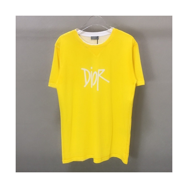 ✨[디올]Dior 2020 Mens Casual Crew-neck Short Sleeved Tshirts - 디올 2020 남성 캐쥬얼 크루넥 반팔티 Dio0706x.Size(xs - l).옐로우
