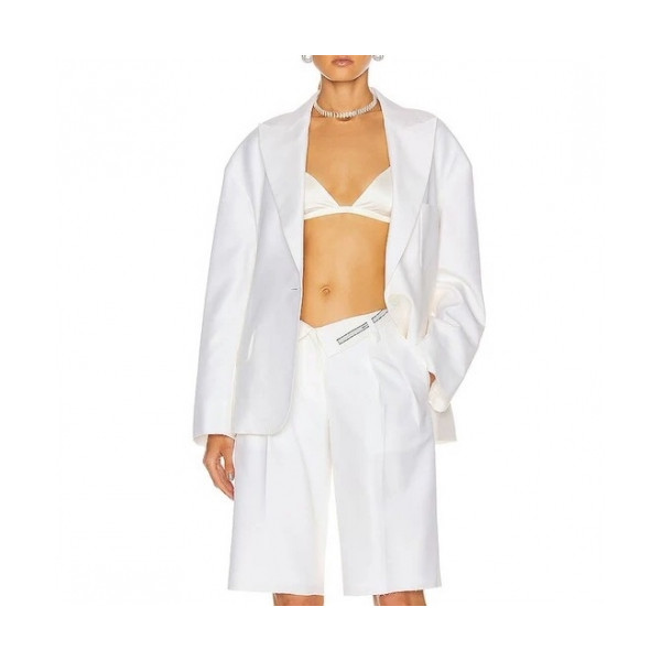 ✨[알렉산더왕]Alexander wang 2020 Womens Modern Cotton Half-pants - 알렉산더왕 2020 여성 모던 코튼 반바지 Ale0120x.Size(s - l).화이트