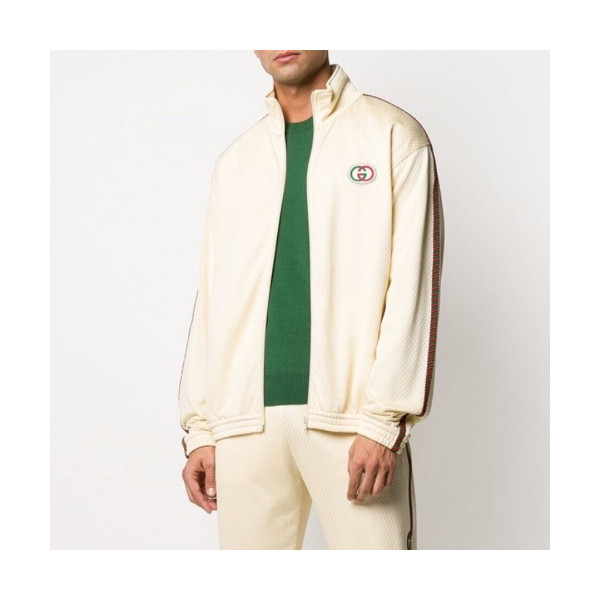 ✨[구찌]Gucci 2020 Mm/Wm Logo Zip- up Training Clothes - 구찌 2020 남자 로고 집업 트레이닝복 Guc02892x.Size(xs - xl).아이보리