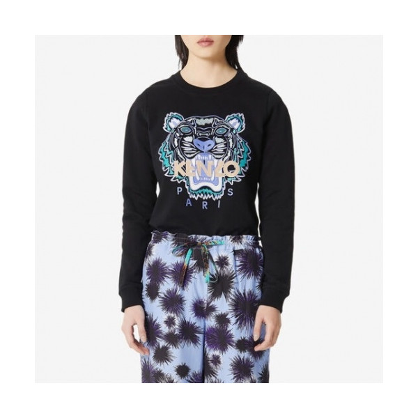 ✨[겐조]Kenzo 2019 Mm/Wm Signature Tiger Cotton Tshirts - 겐조 2019 남자 시그니처 타이거 코튼 맨투맨 Ken0116x.Size(m - 2xl).블랙