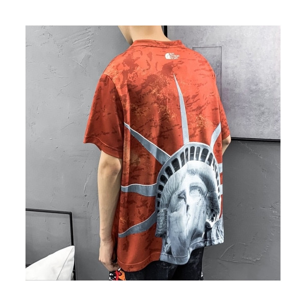 ✨[노스페이스]The north face 2020 Mens Printing Logo Cotton Short Sleeved Tshirt - 노스페이스 2020 남성 프린팅 로고 코튼 반팔티 Nor0153x.Size(m - 2xl).버건디