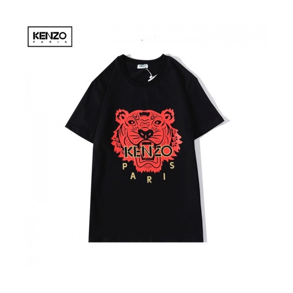 ✨[겐조]Kenzo 2020 Mm/Wm Tiger Cotton Short Sleeved Tshirts - 겐조 2020 남/녀 타이거 캐쥬얼 코튼 반팔티 Ken0127x.Size(s - 2xl).블랙