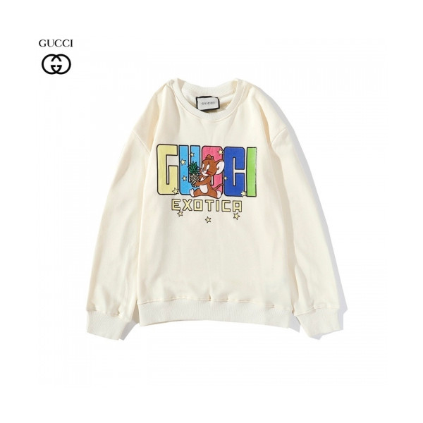 ✨[구찌]Gucci 2020 Mm/Wm Logo Crew-neck Cotton Tshirts - 구찌 2020 남/녀 로고 코튼 크루넥 코튼 긴팔티 Guc03031x.Size(m - 2xl).아이보리