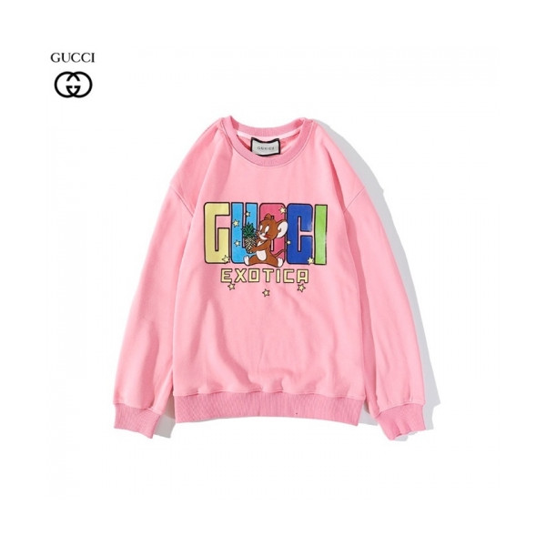 ✨[구찌]Gucci 2020 Mm/Wm Logo Crew-neck Cotton Tshirts - 구찌 2020 남/녀 로고 코튼 크루넥 코튼 긴팔티 Guc03032x.Size(m - 2xl).핑크
