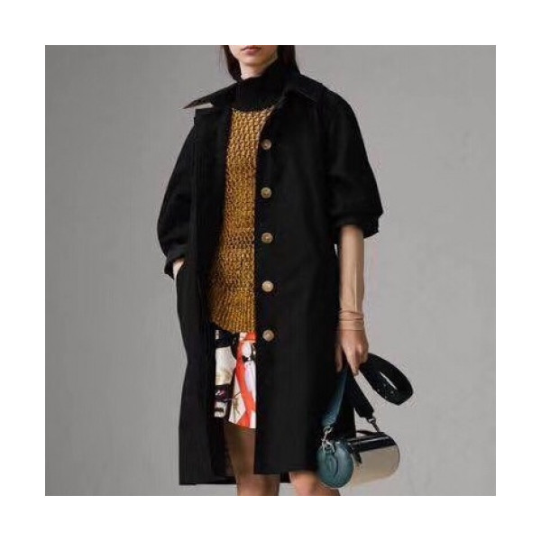 ✨[버버리]Burberry 2020 Womens Vintage Cotton Trench Coats - 버버리 2020 여성 빈티지 코튼 트렌치 코트 Bur02969x.Size(s - xl).블랙