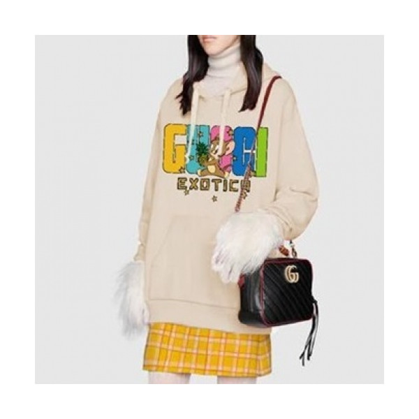 ✨[구찌]Gucci 2020 Mm/wm Logo Casual Oversize Cotton Hooded - 구찌 2020 남/녀 로고 캐쥬얼 오버사이즈 코튼 후드티 Guc01668x.Size(s - l).아이보리