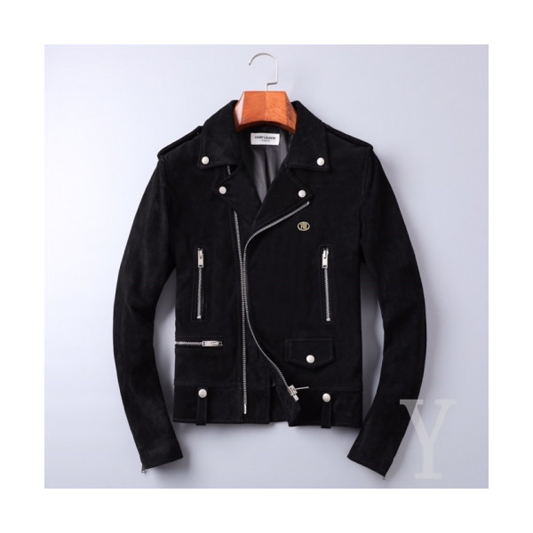 ✨[1:1]Saint Laurent 2020 Mens Casual Leather Jackets - 입생로랑 2020 남성 캐쥬얼 가죽 자켓 Ysl0089x.Size(m - 3xl).블랙