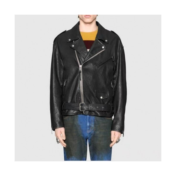 ✨[구찌]Gucci 2020 Mens Classic Leather Jackets - 구찌 2020 남성 클래식 캐쥬얼 가죽 자켓 Guc03075x.Size(m - 2xl).블랙