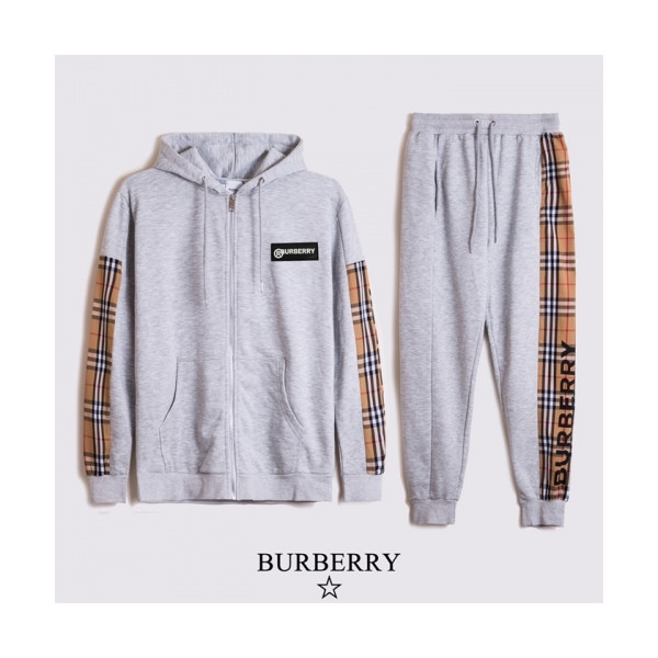 ✨[버버리]Burberry 2020 Mens Logo Casual Training Clothes&Pants - 버버리 2020 남성 로고 캐쥬얼 트레이닝복&팬츠 Bur03132x.Size(s - 2xl).그레이