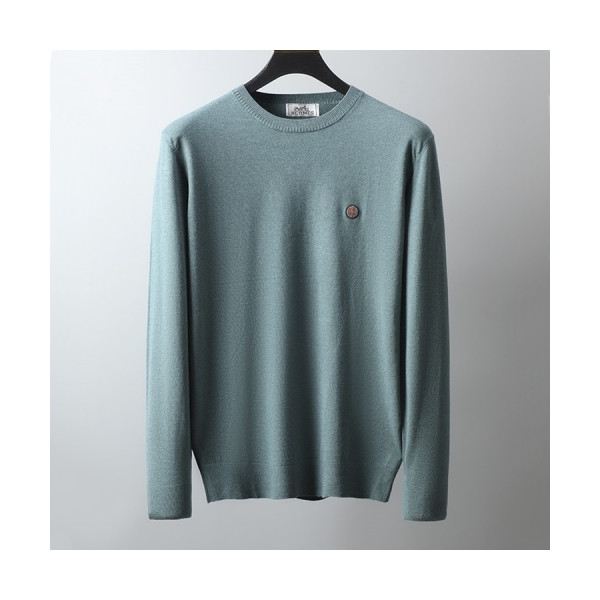 ✨[에르메스]Hermes 2020 Mens Crew-neck Wool Sweater - 에르메스 2020 남성 크루넥 울 스웨터 Her0528x.Size(m - 2xl).그린