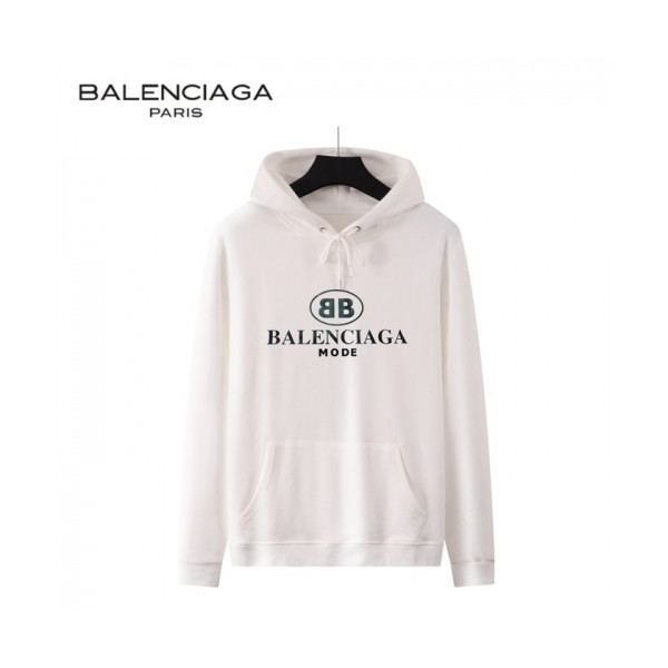 ✨[발렌시아가]Balenciaga 2020 Mm/Wm Logo Cotton Hoodie - 발렌시아가 2020 남/녀 로고 코튼 후디 Bal0819x.Size(s - 2xl).화이트