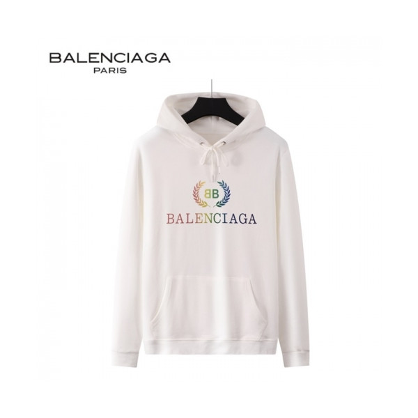✨[발렌시아가]Balenciaga 2020 Mm/Wm Logo Cotton Hoodie - 발렌시아가 2020 남/녀 로고 코튼 후디 Bal0823x.Size(s - 2xl).화이트
