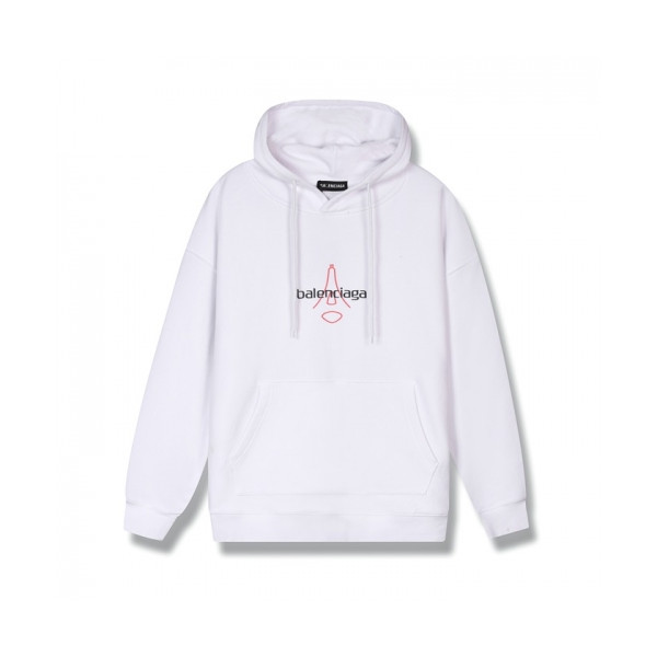 ✨[발렌시아가]Balenciaga 2020 Mm/Wm Logo Cotton Hoodie - 발렌시아가 2020 남/녀 로고 코튼 후디 Bal0835x.Size(xs - l).화이트