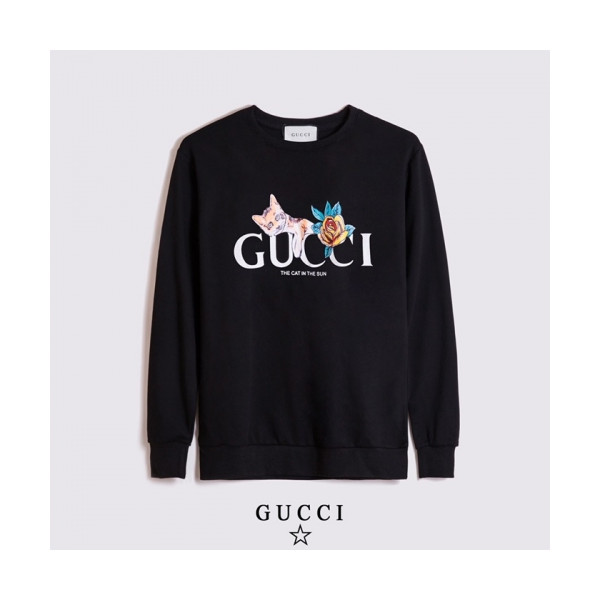 ✨[구찌]Gucci 2020 Mm/Wm Logo Crew-neck Cotton Tshirts - 구찌 2020 남/녀 로고 코튼 크루넥 코튼 긴팔티 Guc03164x.Size(s - 2xl).블랙