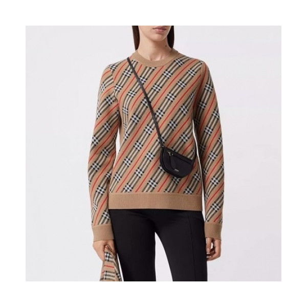 ✨[버버리]Burberry 2020 Womens Logo Casual Cotton Tshirts - 버버리 2020 여성 로고 캐쥬얼 코튼 맨투맨 Bur03297x.Size(s - l).카멜