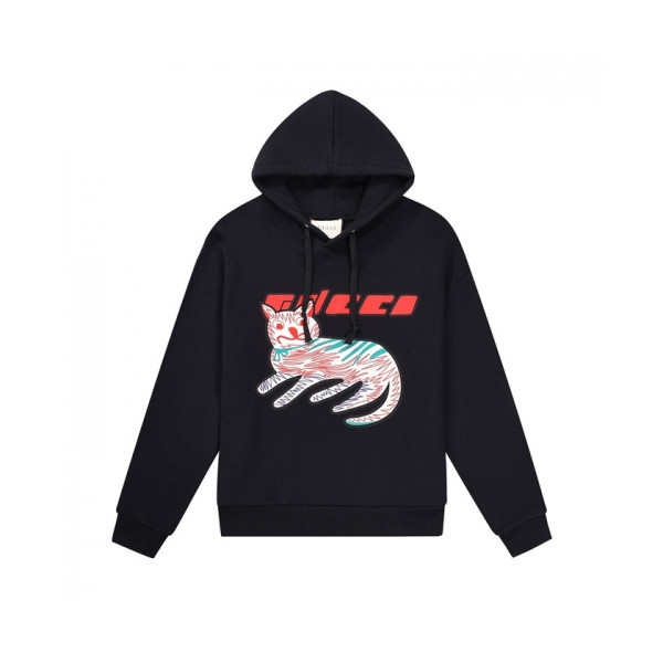 ✨[구찌]Gucci 2020 Mm/Wm Logo Casual Oversize Cotton Hooded - 구찌 2020 남/녀 로고 캐쥬얼 오버사이즈 코튼 후드티 Guc03173x.Size(s - l).블랙