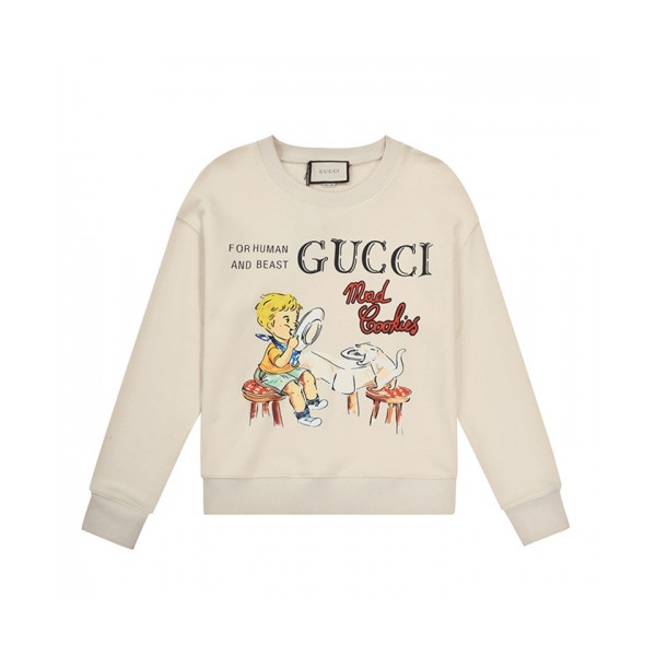 ✨[구찌]Gucci 2020 Mm/Wm Logo Crew-neck Cotton Tshirts - 구찌 2020 남/녀 로고 코튼 크루넥 코튼 긴팔티 Guc03179x.Size(s - l).아이보리