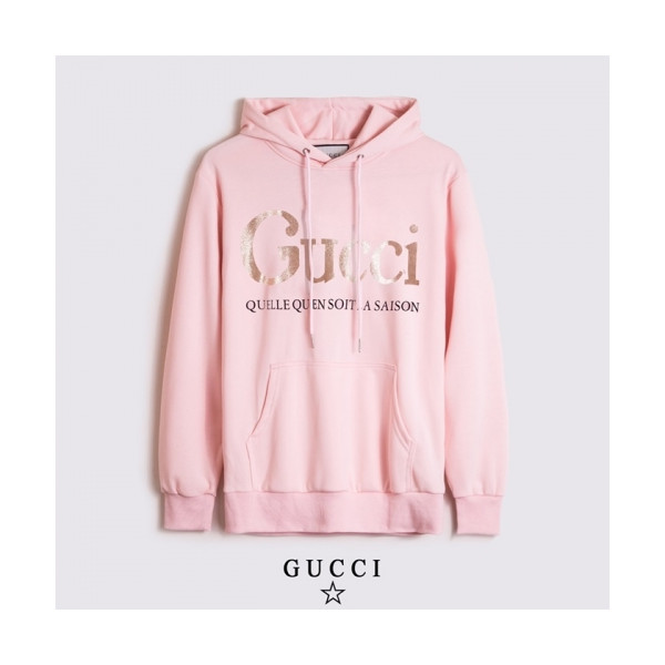✨[구찌]Gucci 2020 Mm/Wm Logo Casual Oversize Cotton Hooded - 구찌 2020 남/녀 로고 캐쥬얼 오버사이즈 코튼 후드티 Guc03183x.Size(s - 2xl).핑크