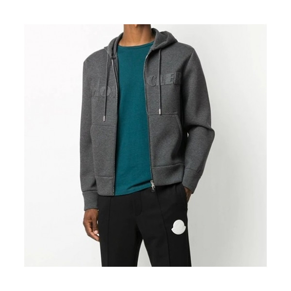 ✨[몽클레어]Moncler 2020 Mens Logo Casual Cotton Hoodie - 몽클레어 2020 남성 로고 캐쥬얼 코튼 후디 Moc01970x.Size(s - 2xl).그레이