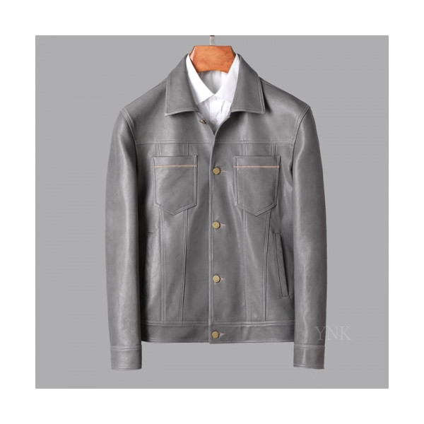 ✨[구찌]Gucci 2020 Mens Classic Leather Jackets - 구찌 2020 남성 클래식 캐쥬얼 가죽 자켓 Guc03191x.Size(m - 3xl).그레이