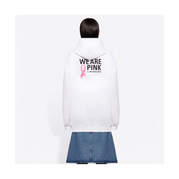 ✨[발렌시아가]Balenciaga 2020 Mm/Wm Logo Cotton Hoodie - 발렌시아가 2020 남/녀 로고 코튼 후디 Bal0861x.Size(s - 2xl).화이트