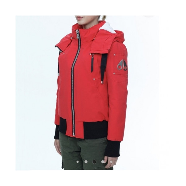 ✨[매장판] Moose Knuckle 2020 Womens Logo Duck Down Padding - 무스너클 2020 여성 로고 덕다운 패딩 Moo0102x.Size(s - l).레드