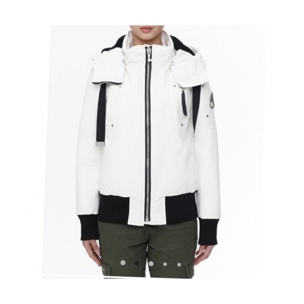 ✨[매장판] Moose Knuckle 2020 Womens Logo Duck Down Padding - 무스너클 2020 여성 로고 덕다운 패딩 Moo0103x.Size(s - l).화이트
