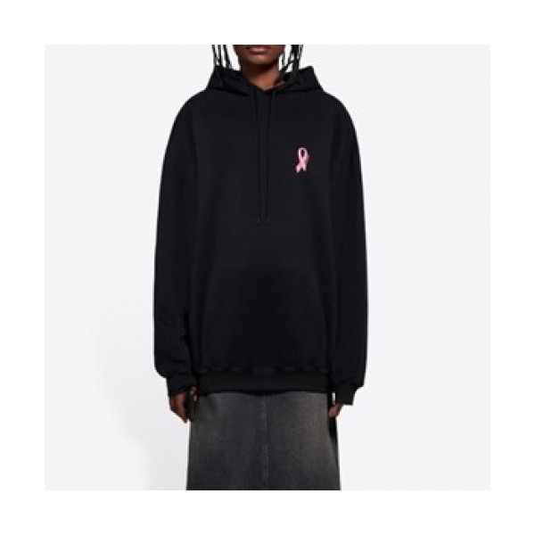 ✨[발렌시아가]Balenciaga 2020 Mm/Wm Logo Cotton Hoodie - 발렌시아가 2020 남/녀 로고 코튼 후디 Bal0864x.Size(xs - l).블랙