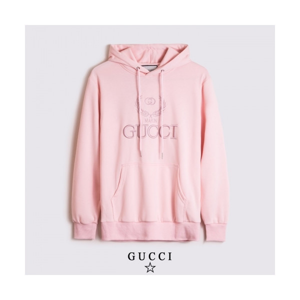 ✨[구찌]Gucci 2020 Mm/Wm Logo Casual Oversize Cotton Hooded - 구찌 2020 남/녀 로고 캐쥬얼 오버사이즈 코튼 후드티 Guc03192x.Size(s - 2xl).핑크