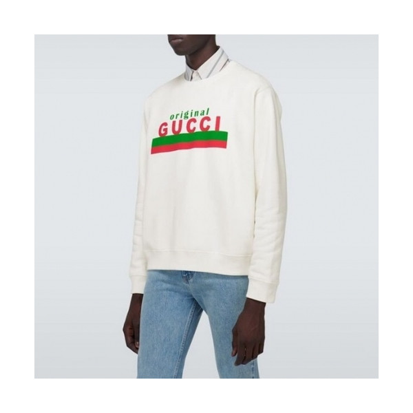 ✨[구찌]Gucci 2020 Mm/Wm Logo Crew-neck Cotton Tshirts - 구찌 2020 남/녀 로고 코튼 크루넥 코튼 긴팔티 Guc03195x.Size(xs - l).아이보리