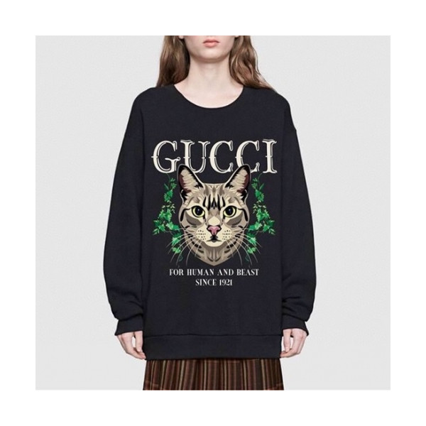 ✨[구찌]Gucci 2020 Mens Logo Crew-neck Cotton Tshirts - 구찌 2020 여성 로고 코튼 크루넥 코튼 긴팔티 Guc03199x.Size(s - l).블랙