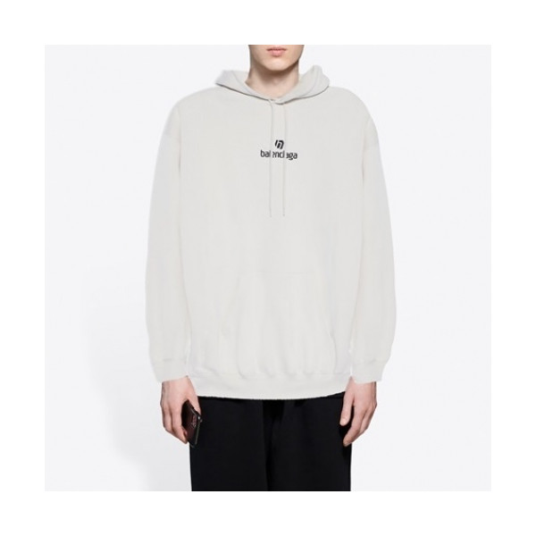 ✨[발렌시아가]Balenciaga 2020 Mm/Wm Logo Cotton Hoodie - 발렌시아가 2020 남/녀 로고 코튼 후디 Bal0874x.Size(xs - m).아이보리