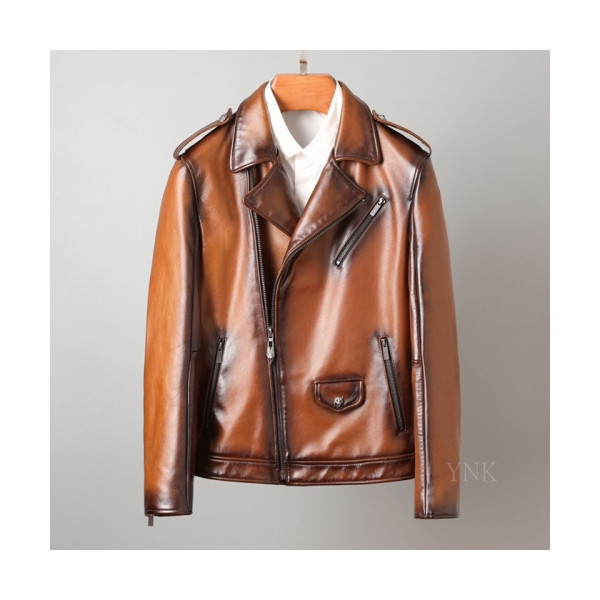 ✨[구찌]Gucci 2020 Mens Classic Leather Jackets - 구찌 2020 남성 클래식 캐쥬얼 가죽 자켓 Guc03190x.Size(m - 3xl).브라운