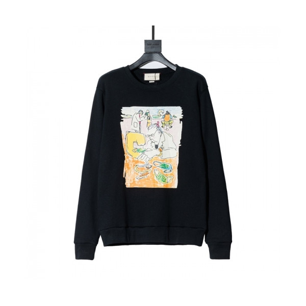 ✨[구찌]Gucci 2020 Mm/Wm Logo Crew-neck Cotton Tshirts - 구찌 2020 남/녀 로고 코튼 크루넥 코튼 긴팔티 Guc03218x.Size(xs - l).블랙