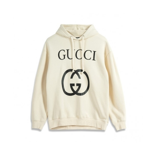 ✨[구찌]Gucci 2020 Mm/Wm Logo Casual Oversize Cotton Hooded - 구찌 2020 남/녀 로고 캐쥬얼 오버사이즈 코튼 후드티 Guc03232x.Size(xs - l).아이보리