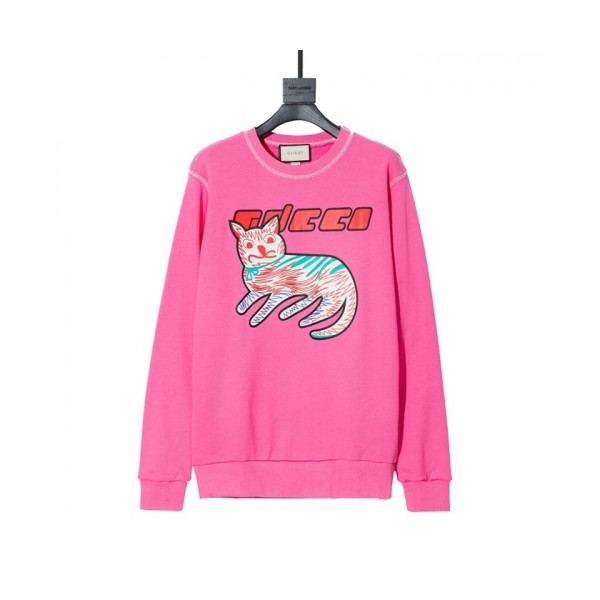 ✨[구찌]Gucci 2020 Mm/Wm Logo Crew-neck Cotton Tshirts - 구찌 2020 남/녀 로고 코튼 크루넥 코튼 긴팔티 Guc03252x.Size(xs - l).핑크