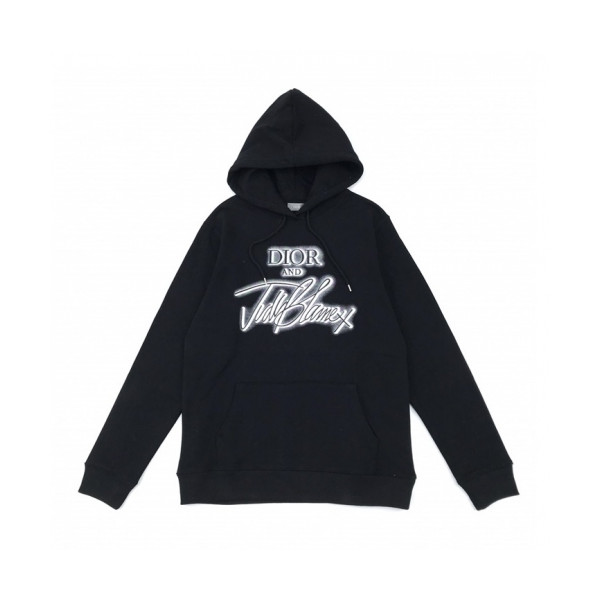 ✨[디올]Dior 2020 Mm/Wm Logo Casual Cotton Hoodie - 디올 2020 남/녀 로고 캐쥬얼 코튼 후디 Dio01039x.Size(xs - l).블랙