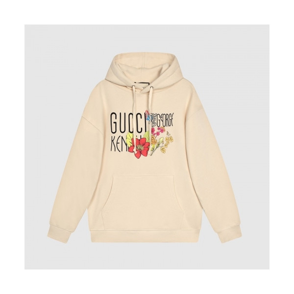 ✨[구찌]Gucci 2020 Mm/Wm Logo Casual Oversize Cotton Hooded - 구찌 2020 남/녀 로고 캐쥬얼 오버사이즈 코튼 후드티 Guc03325x.Size(s - l).아이보리