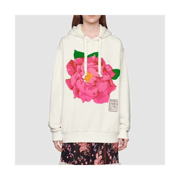 ✨[구찌]Gucci 2021 Mm/Wm Logo Casual Oversize Cotton Hooded - 구찌 2021 남/녀 로고 캐쥬얼 오버사이즈 코튼 후드티 Guc03325x.Size(xs - m).화이트