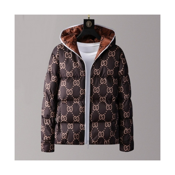 ✨[구찌]Gucci 2020 Mens Logo Casual Duck Down Padding - 구찌 2021 남성 로고 캐쥬얼 덕다운 양면 패딩 Guc03338x.Size(m - 2xl).브라운