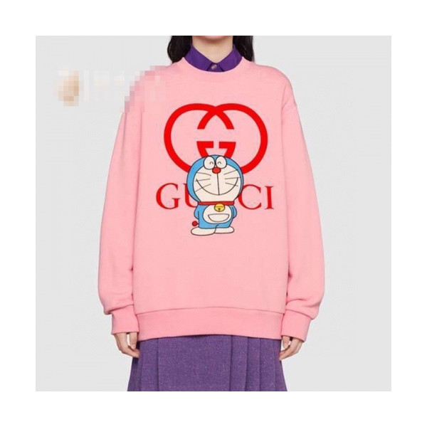 ✨[구찌]Gucci 2021 Womens Logo Crew-neck Cotton Tshirts - 구찌 2021 여성 로고 코튼 크루넥 코튼 긴팔티 Guc03431x.Size(s - l).핑크
