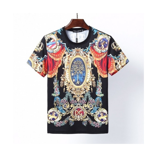 ✨[돌체앤가바나]Dolce&Gabbana 2021 Mens Logo Silket Short Sleeved Tshirts - 돌체앤가바나 2021 남성 로고 실켓 반팔티 Dol0294x.Size(m - 3xl).블랙
