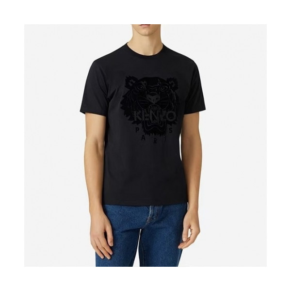 ✨[겐조]Kenzo 2021 Mm/Wm Tiger Cotton Short Sleeved Tshirts - 겐조 2021 남/녀 타이거 캐쥬얼 코튼 반팔티 Ken0140x.Size(m - 2xl).블랙