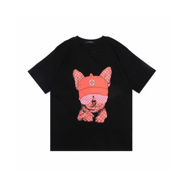 ✨[루이비통]Louis vuitton 2021 Mm/Wm Logo Short Sleeved Tshirts - 루이비통 2021 남/녀 로고 반팔티 Lou02671x.Size(xs - l).블랙