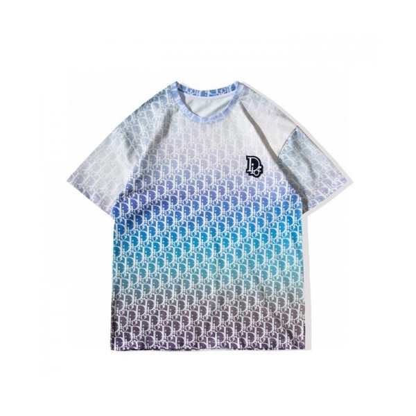 ✨[디올]Dior 2021 Mm/Wm Casual Crew-neck Short Sleeved Tshirts - 디올 2021 남/녀 캐쥬얼 크루넥 반팔티 Dio01169x.Size(s - 2xl).블루
